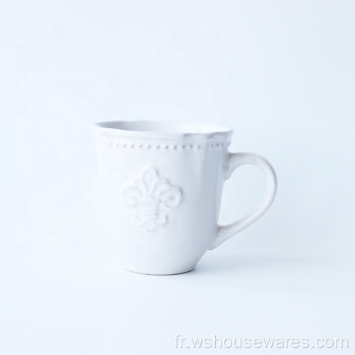 NOUVELLE MUG DE PORCELAINE blanche de style nordique 12 oz